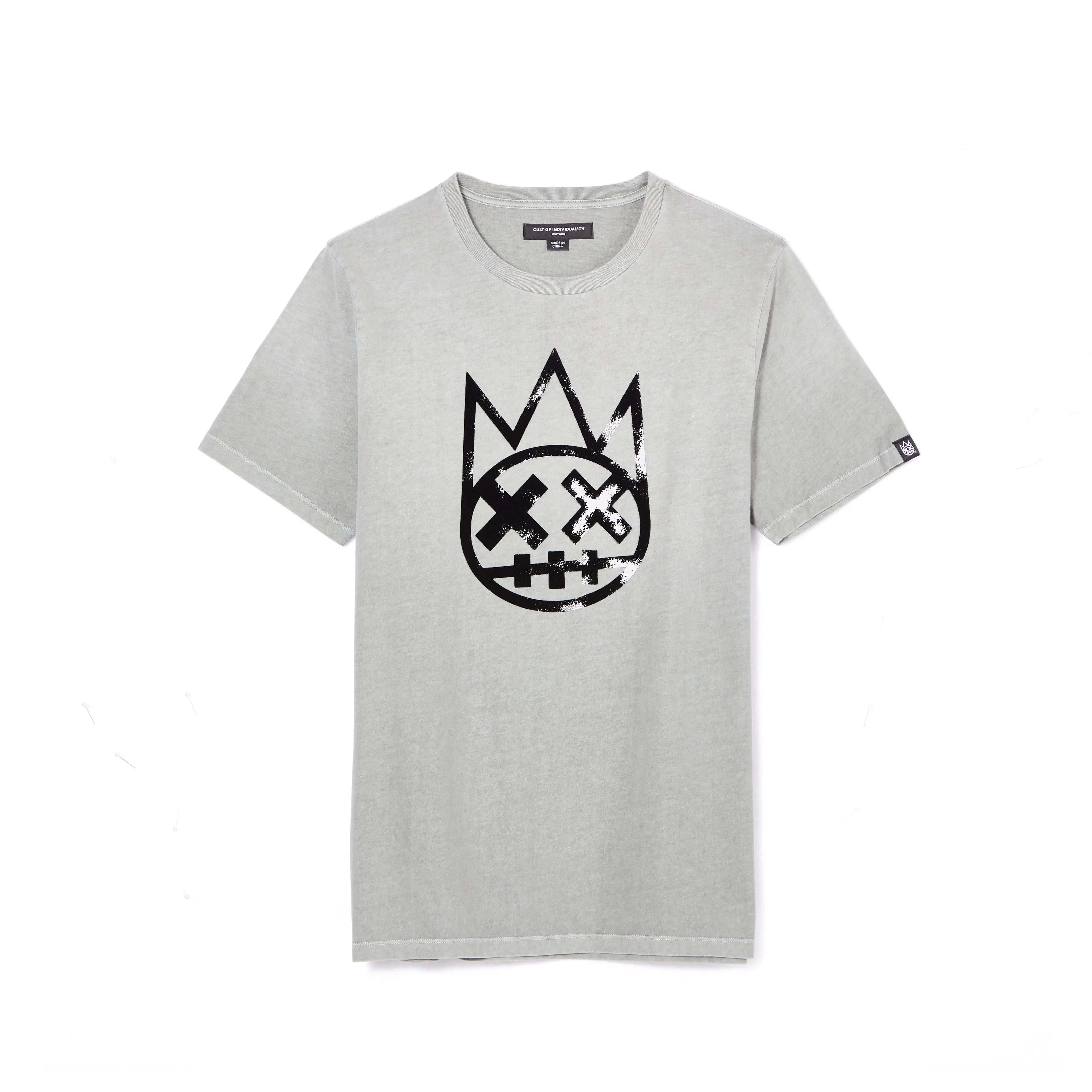 SHIMUCHAN LOGO SHORT SLEEVE CREW NECK TEE IN VINTAGE GREY