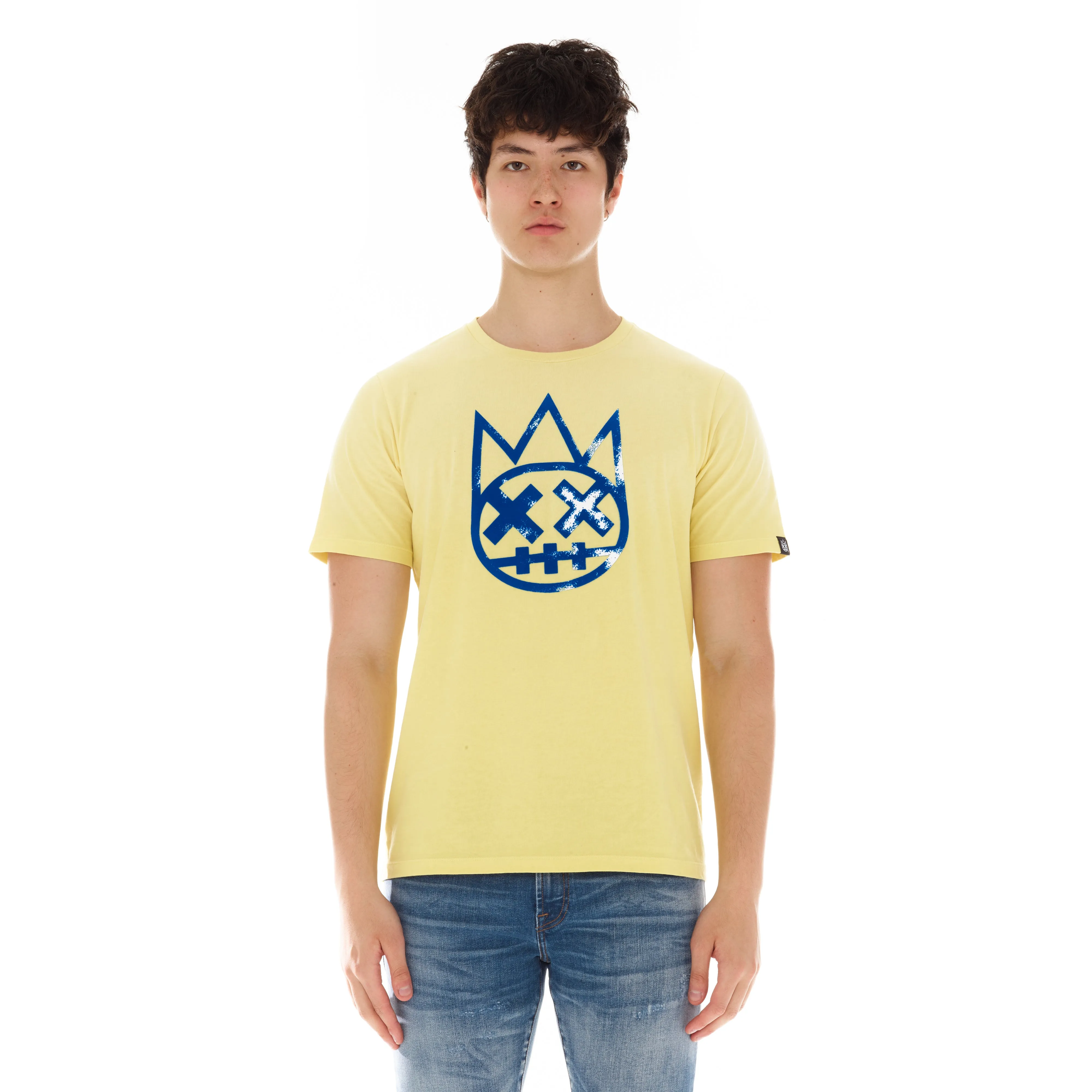 SHIMUCHAN LOGO SHORT SLEEVE CREW NECK TEE IN VINTAGE YELLOW