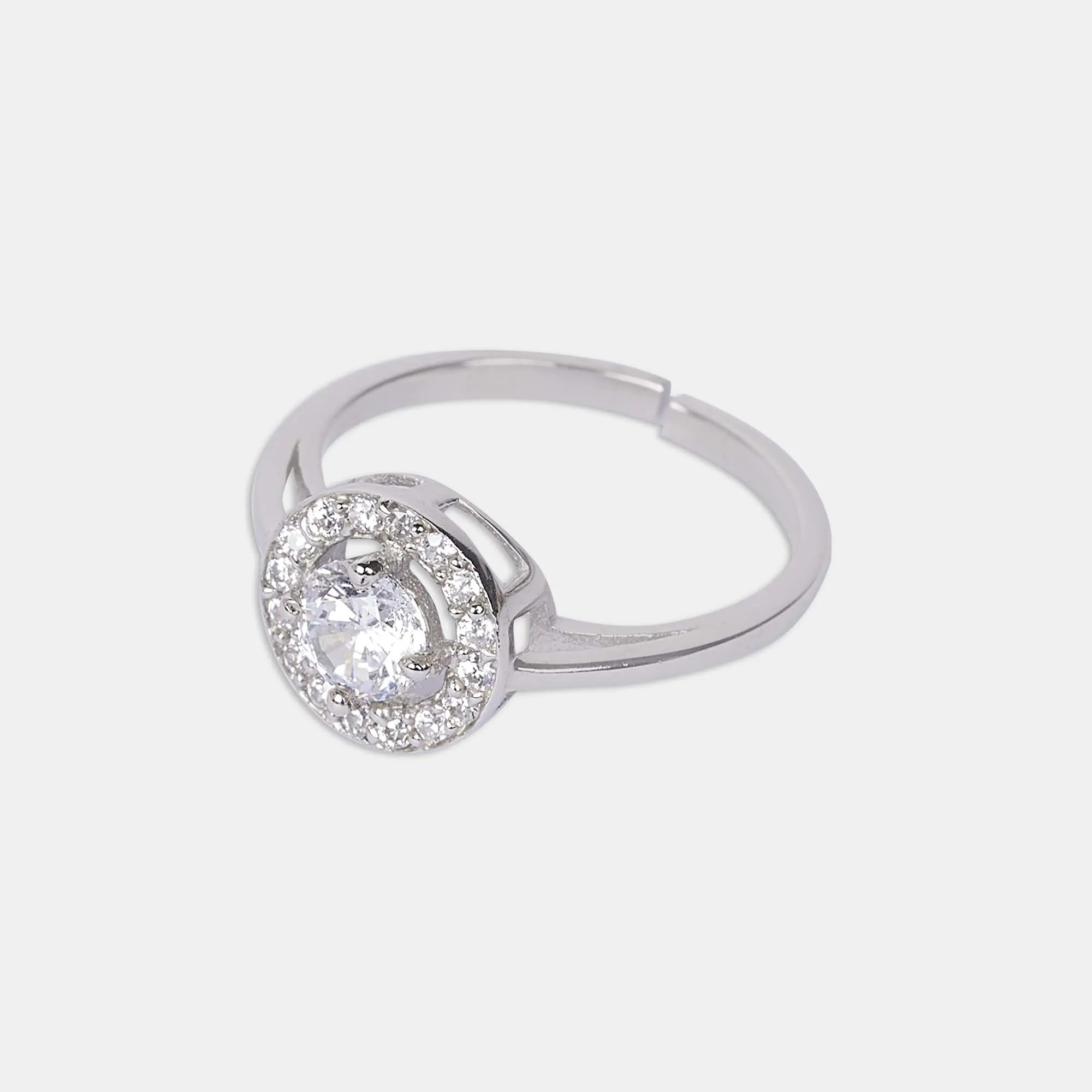 silver timeless frost lux ring