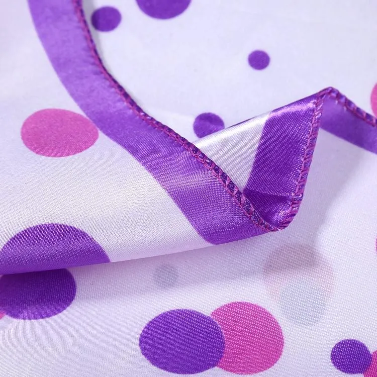 Small Square Satin Scarf Purple Theme Polka Dot Print XAT018