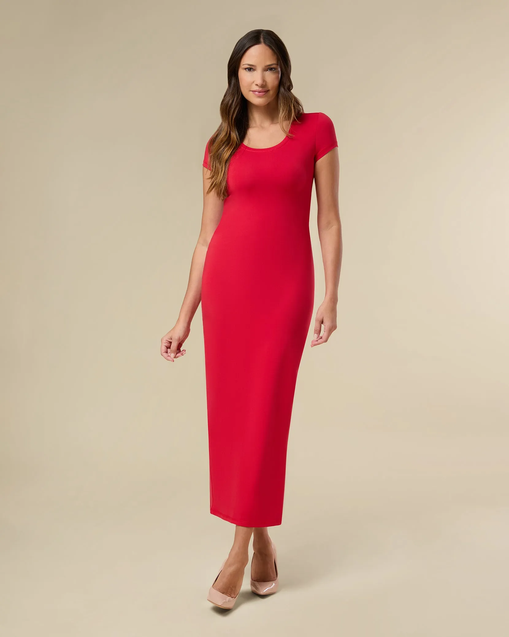 Square Neck Midi Dress