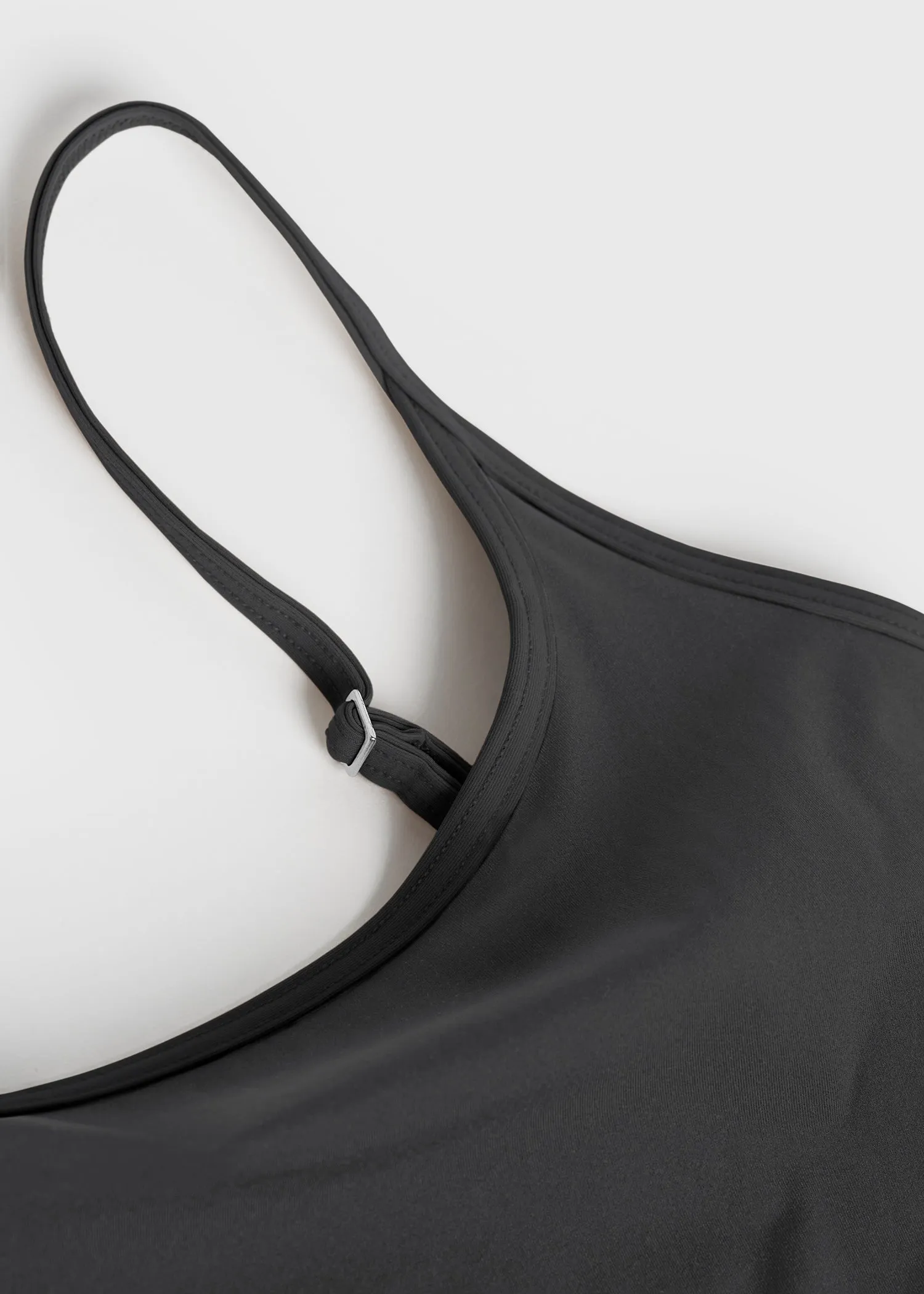 Square-neck swimsuit anthracite