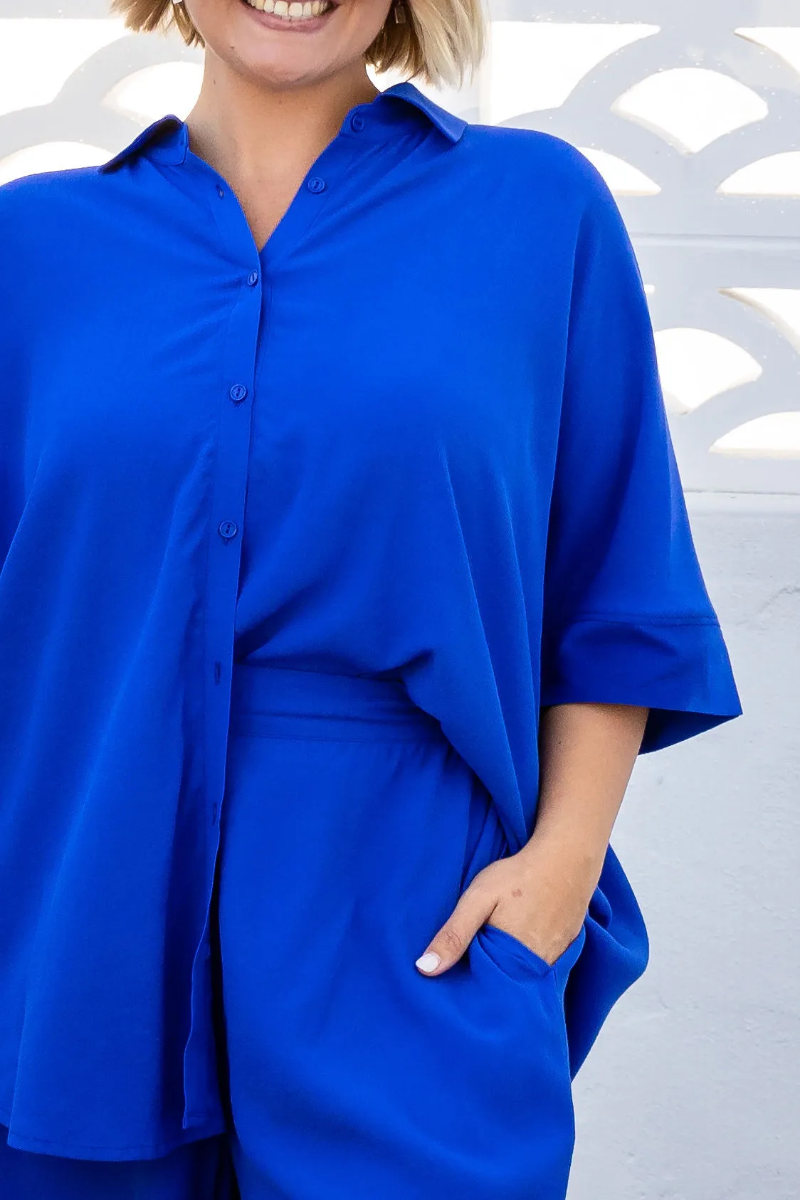 Tammin Shirt in Cobalt