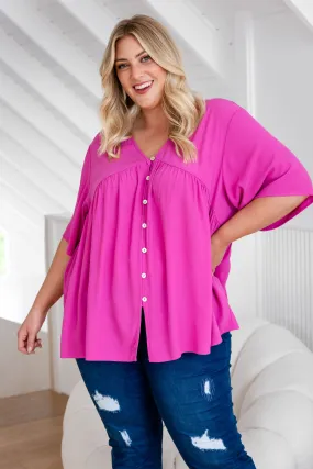 Tiggy Peak Top in Fuchsia Pink