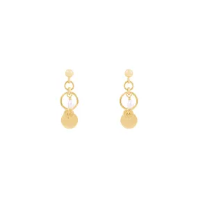 Tilly Freshwater Pearl Earrings - Gold