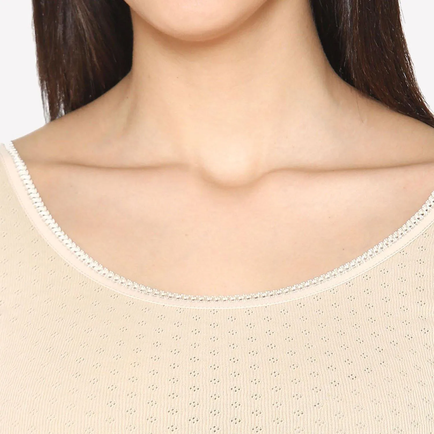 Vami Sleeve- less Thermal Top For Women in Skin Color