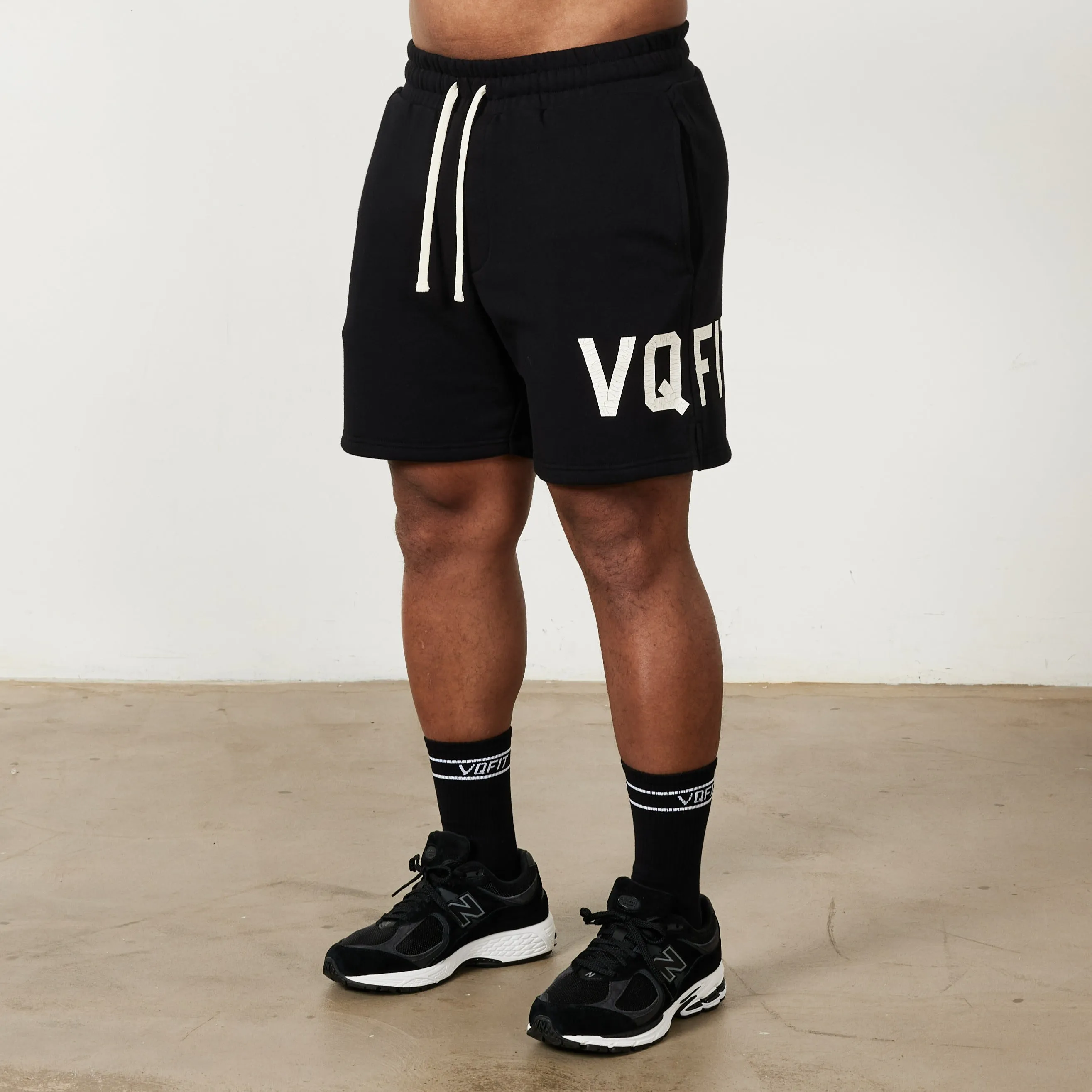 Vanquish VQFIT Distressed Print Black Shorts