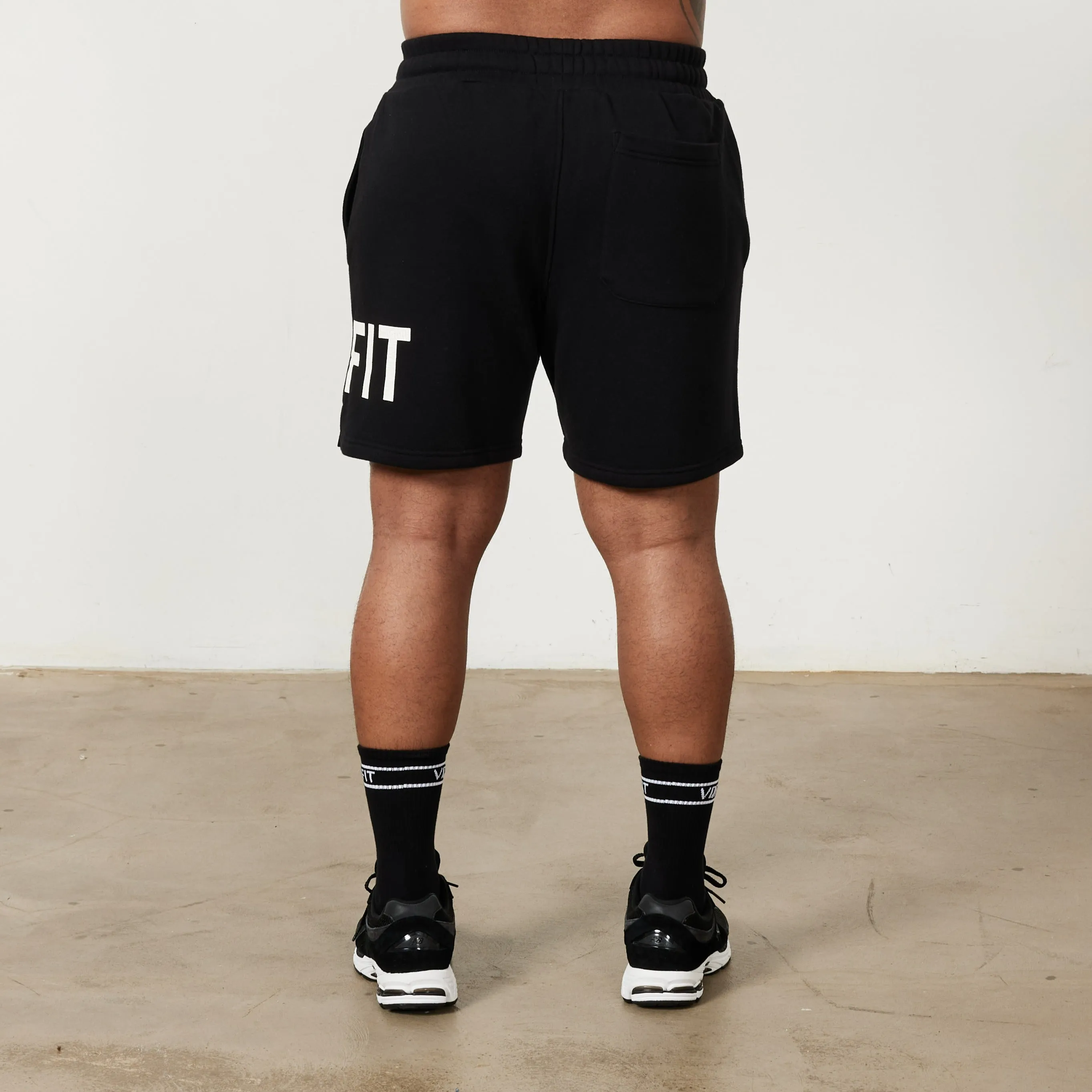 Vanquish VQFIT Distressed Print Black Shorts