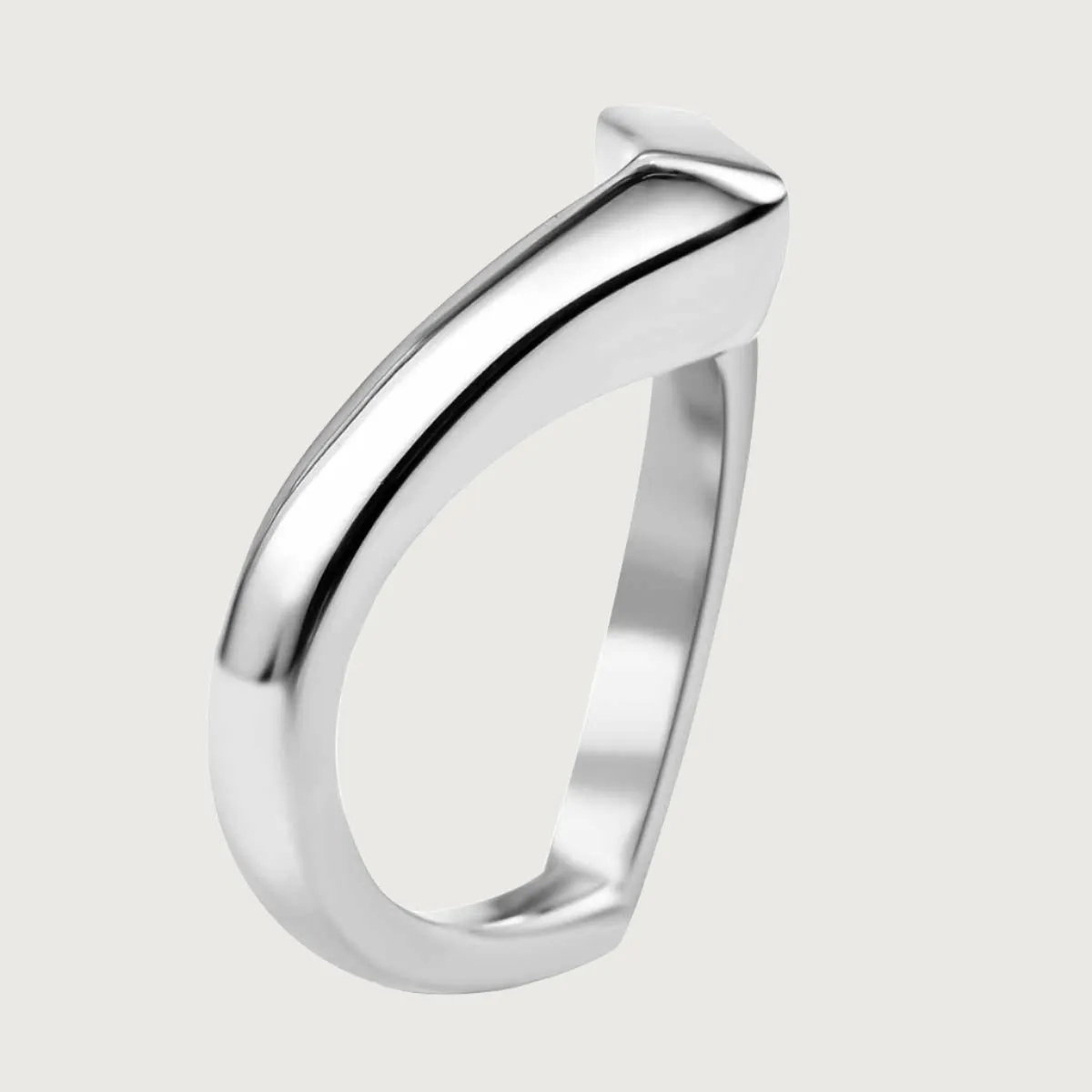 Venom - Silver Plain Wishbone Ring