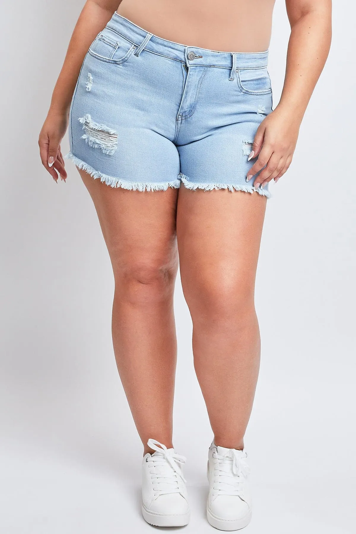 Women's Plus Vintage Dream Frayed Hem Shorts