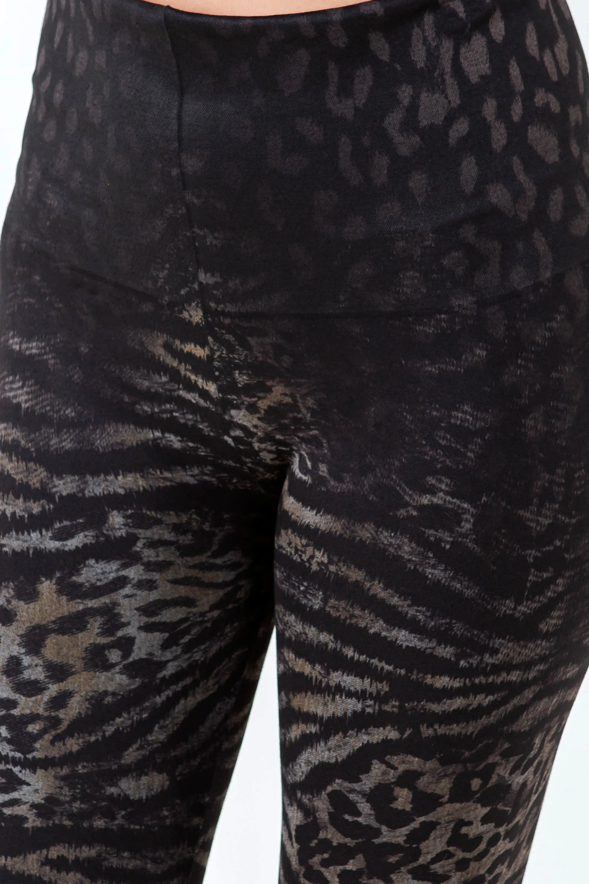 Zebra and Leopard Ombre Print Legging