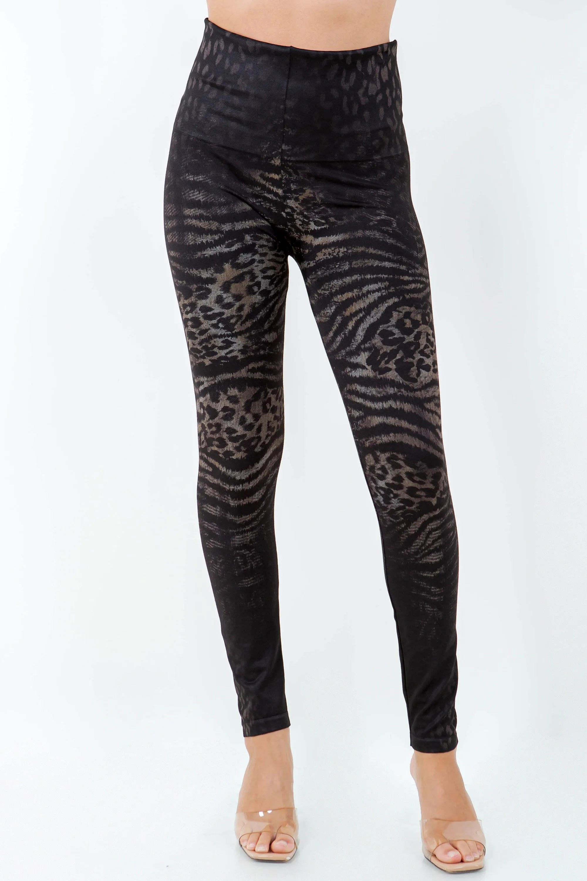 Zebra and Leopard Ombre Print Legging